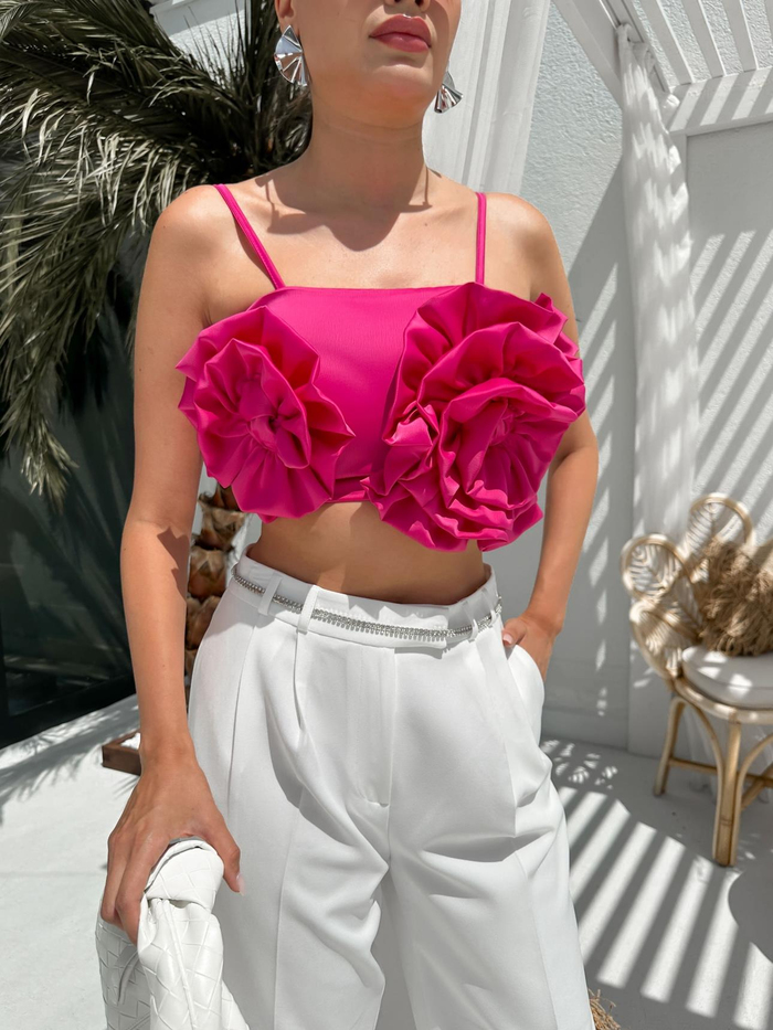 Saten Double Rose Bluz