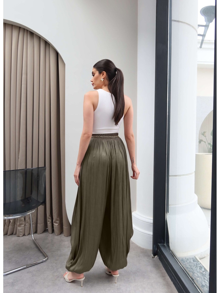 Saten Şalvar Pantolon