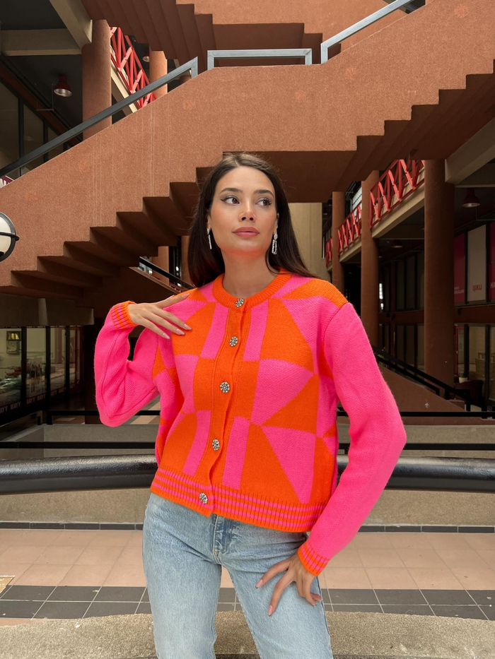 Şeker Pembe Corciya Hırka
