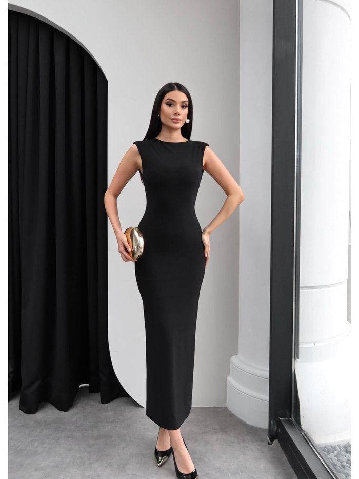 Sıfır Kol Sırt Kolyeli Elbise