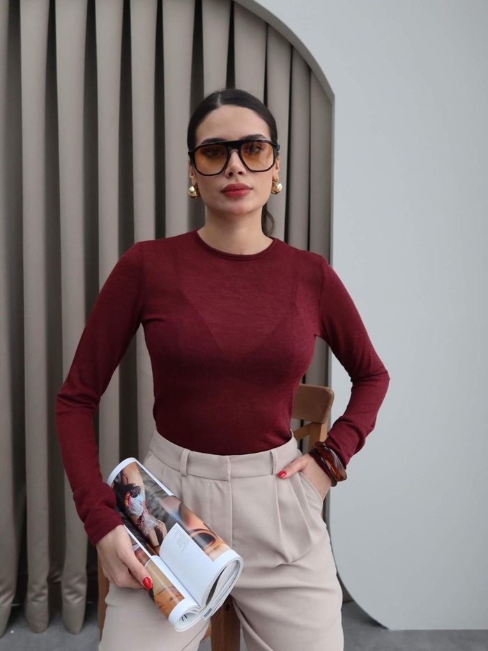 Sıfır Yaka Transparan Body