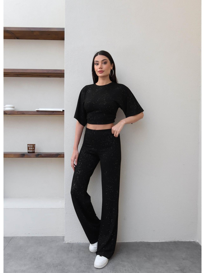 Simli Bel Büzgülü Modal Takım