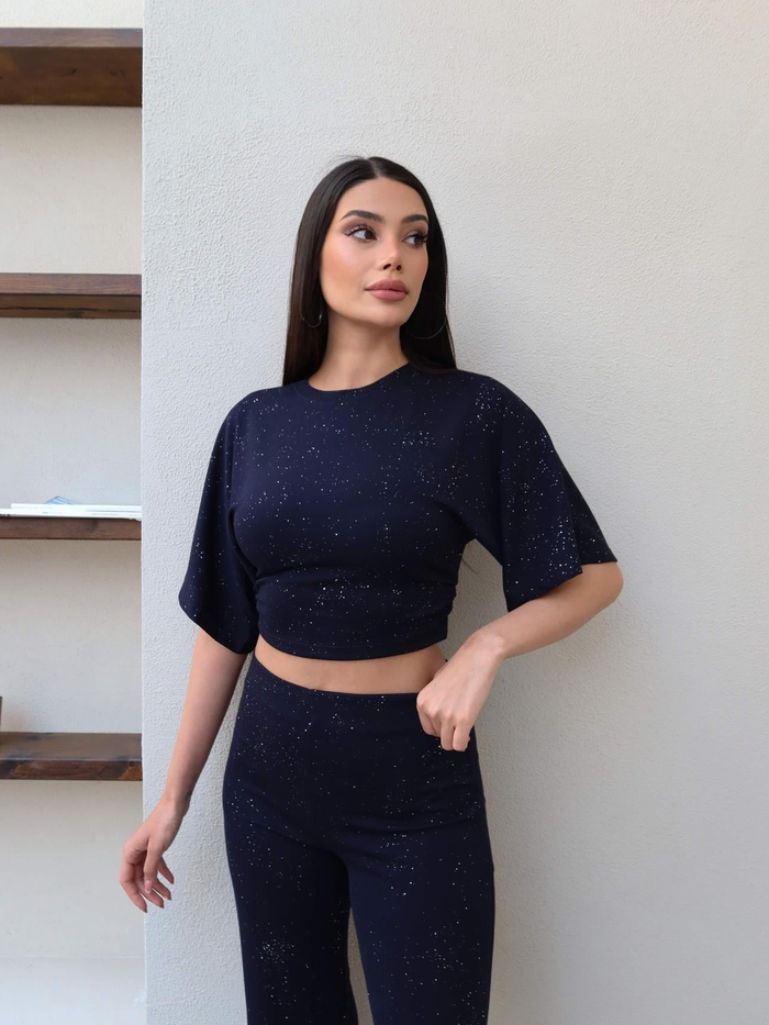 Simli Bel Büzgülü Modal Takım