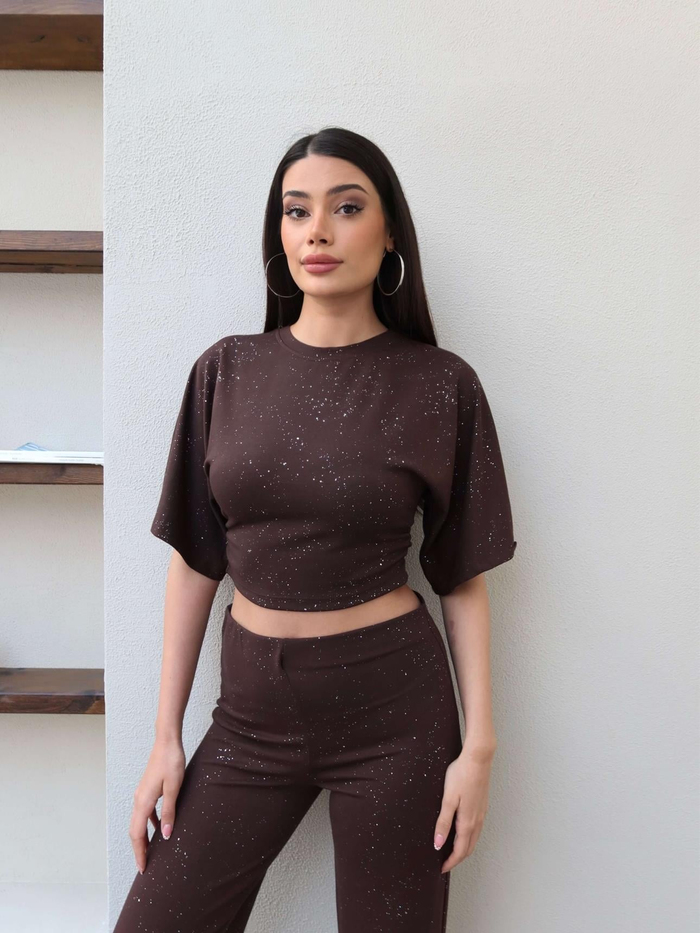 Simli Bel Büzgülü Modal Takım