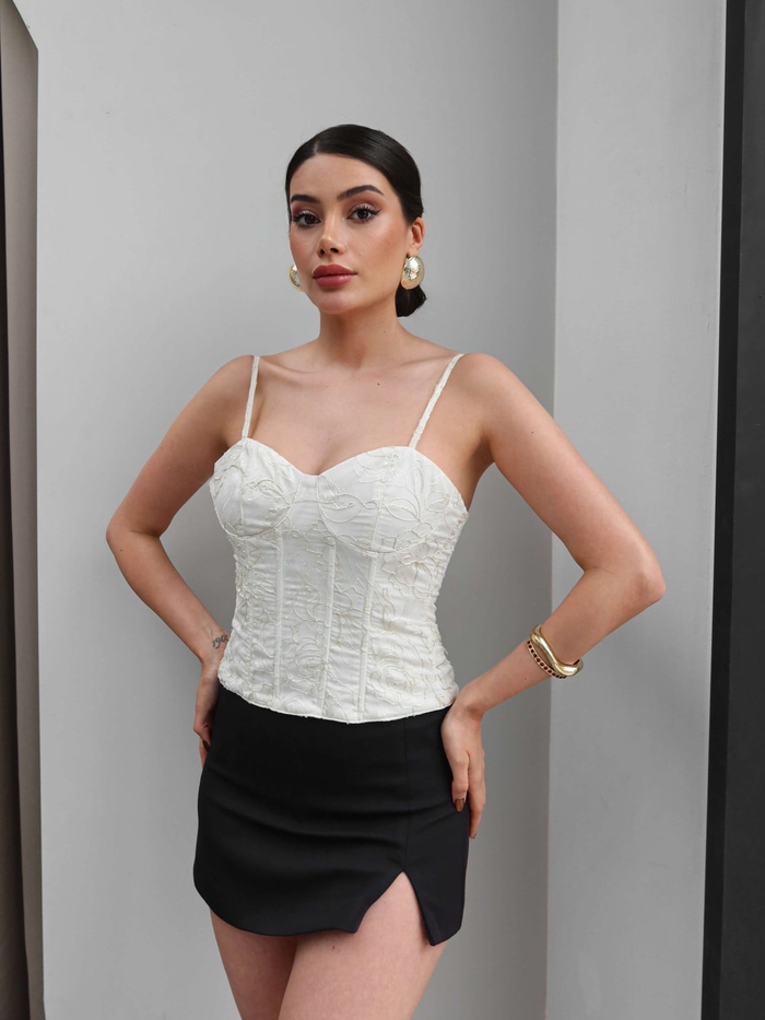 Sırt Bağlamalı Korse Bluz