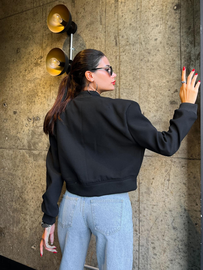 Siyah Bomber Ceket