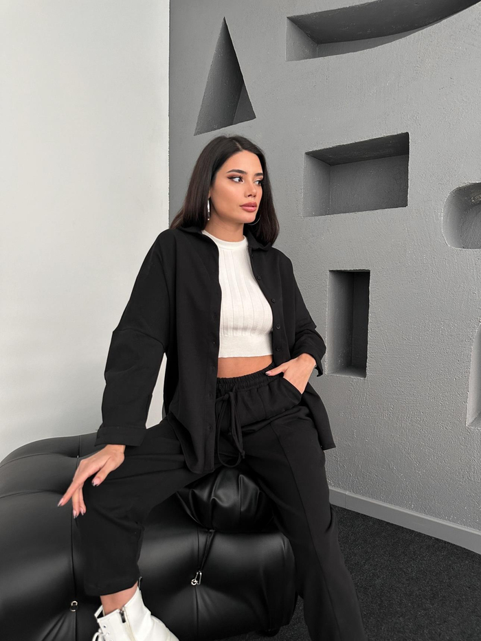 Siyah Chıc Oversize Takım