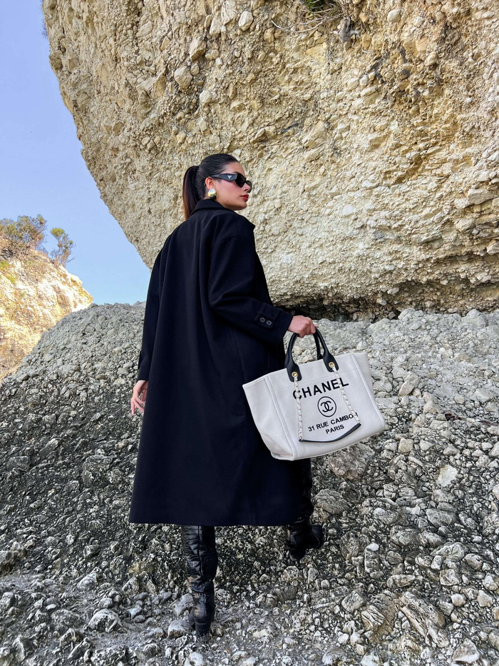 Siyah Delux Oversize Kaban