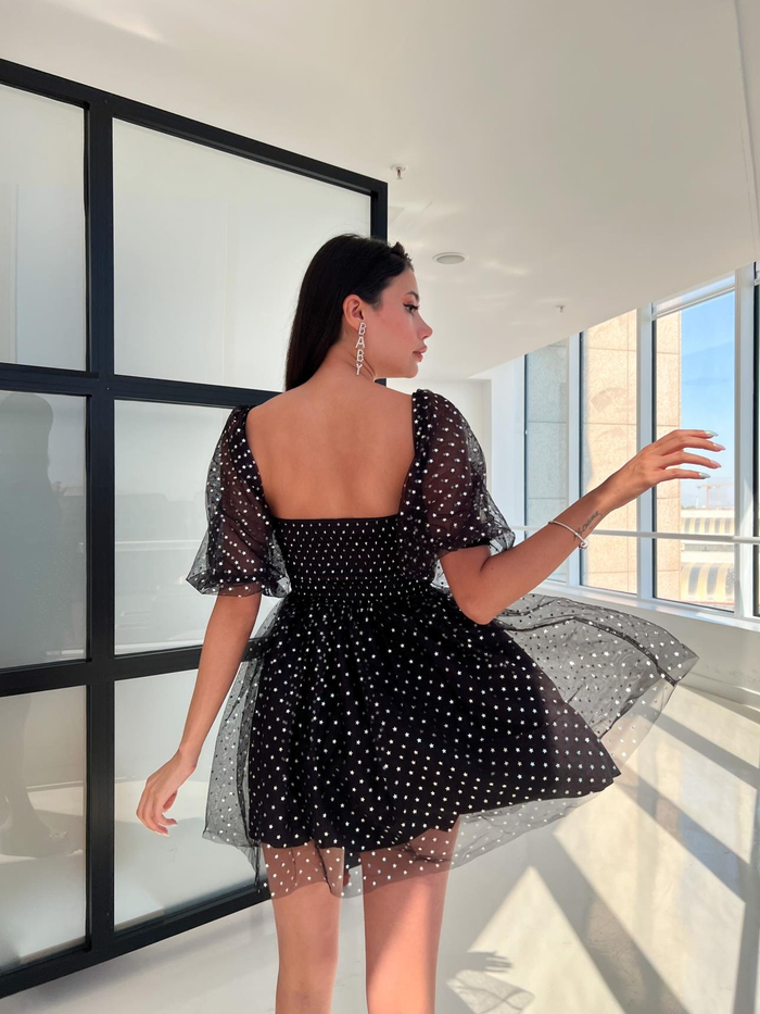 Siyah Korseli Stars Elbise