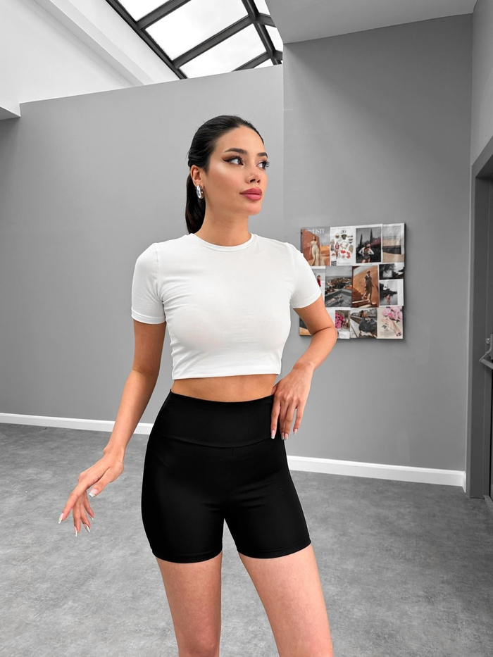 Siyah Orj Biker Şort