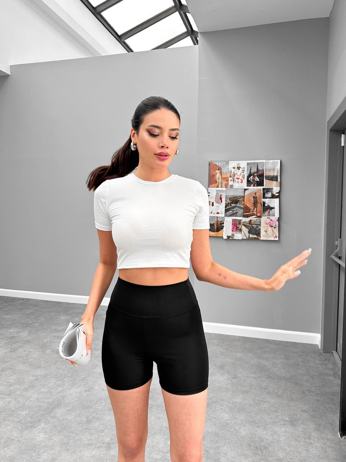 Siyah Orj Biker Şort