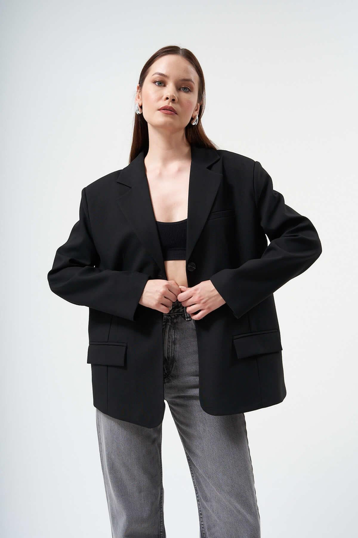 Siyah Oversize Ceket