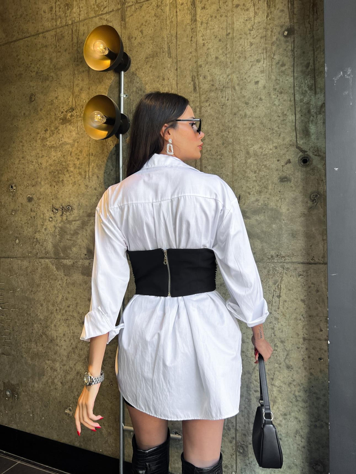 Siyah Pearl İşlemeli Crop