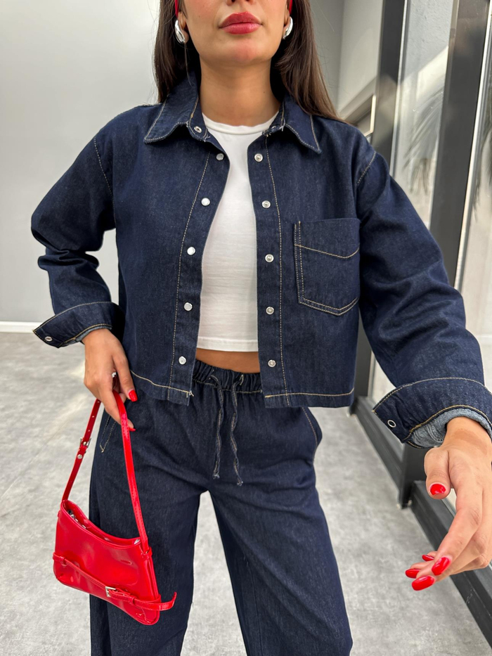 Slim Denim Gömlek Pantolon Takım