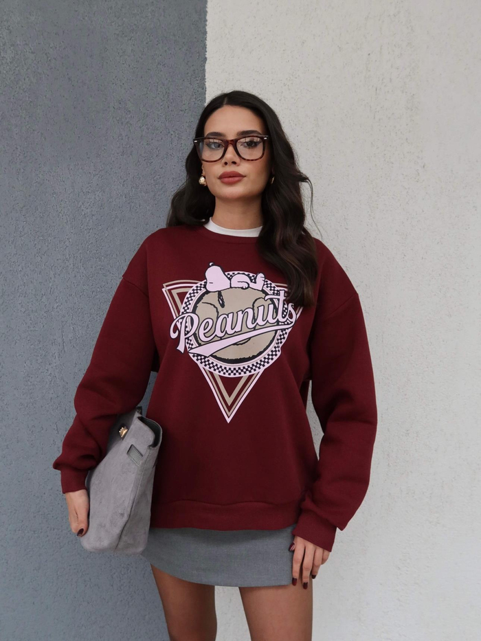 Snoopy Peanuts Baskılı Sweatshirt