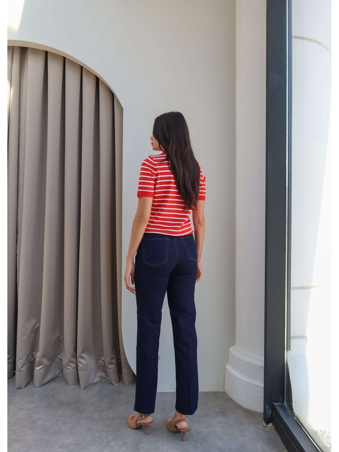 Straight Paça Kesik Jean