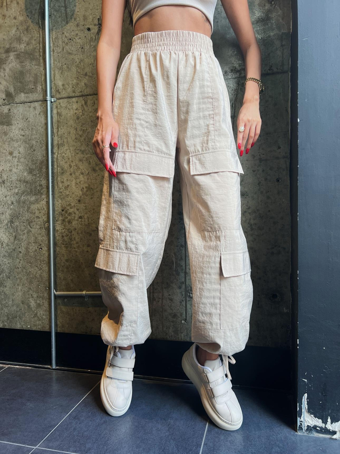 Taş Kargo Cepli Paraşut Pants