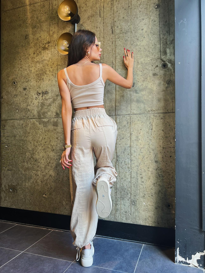 Taş Kargo Cepli Paraşut Pants