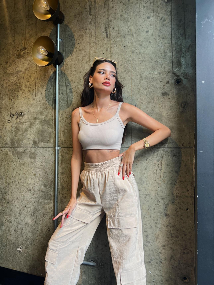 Taş Kargo Cepli Paraşut Pants