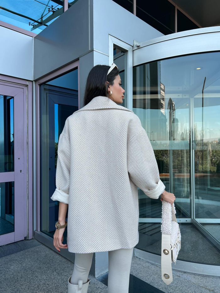 Taş Oversize Balıksırtı Kaban