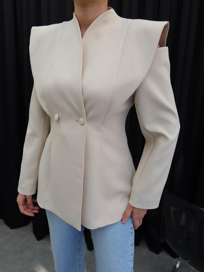 Tasarım Bel Oturtmalı Ceket