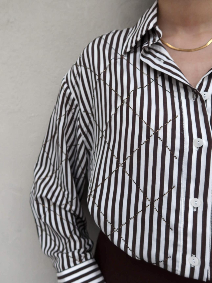 Taşlı Oversize Gömlek