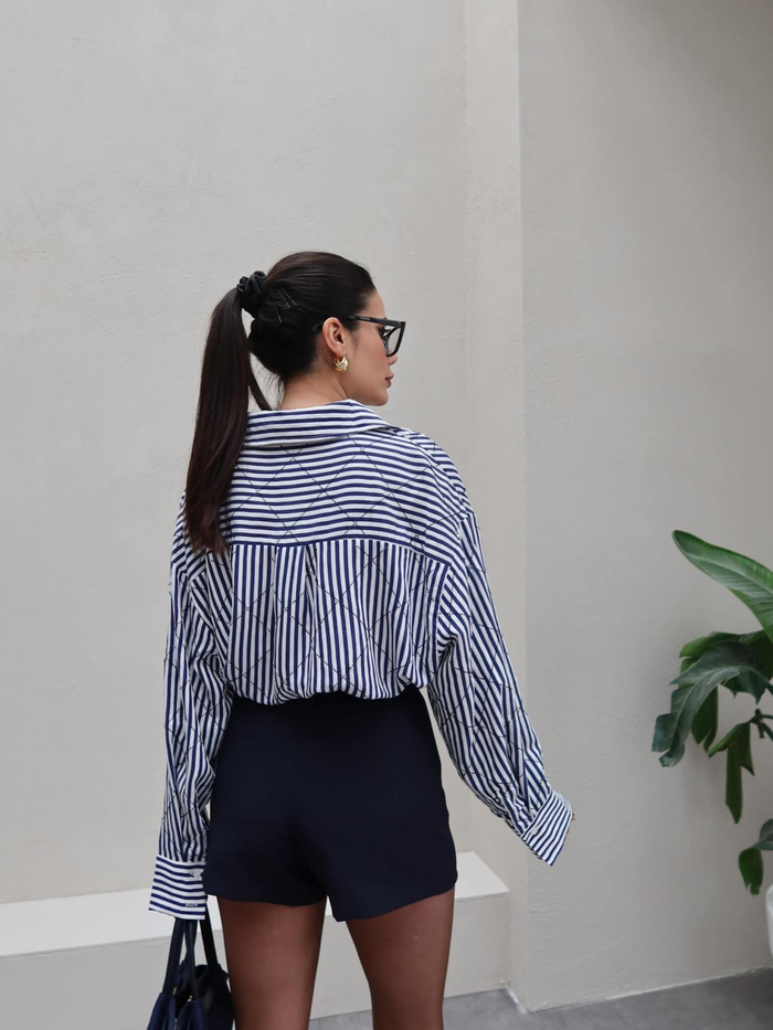 Taşlı Oversize Gömlek