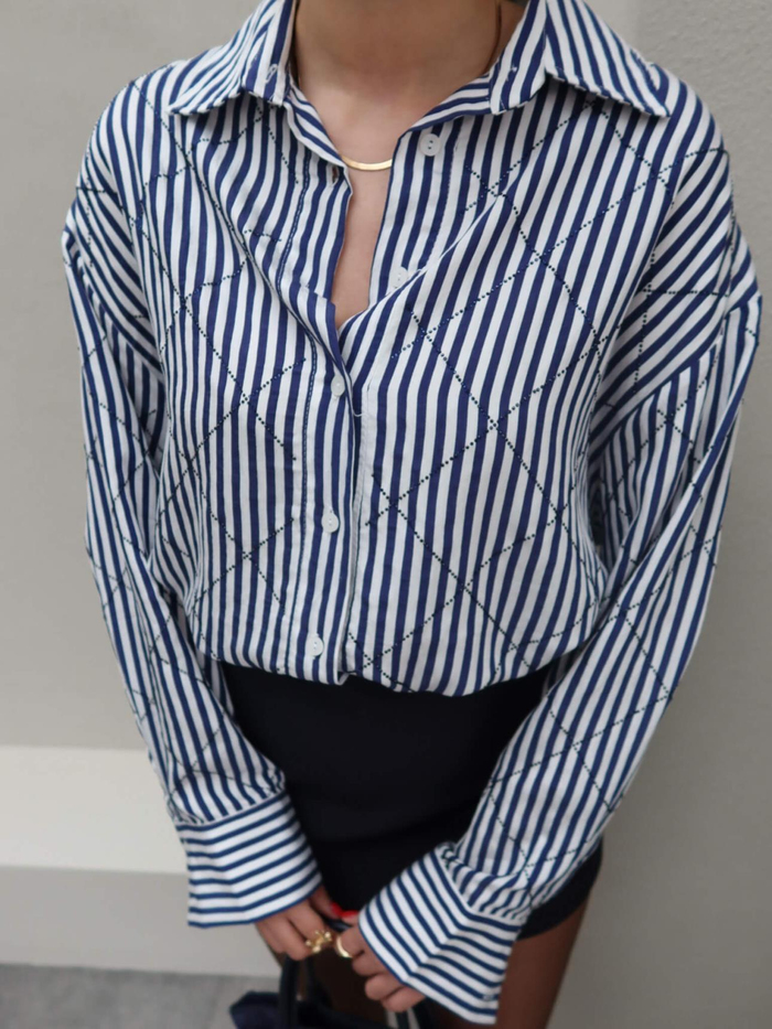 Taşlı Oversize Gömlek