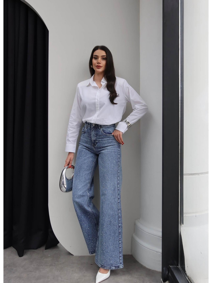 Taşlı Wide Leg Jean