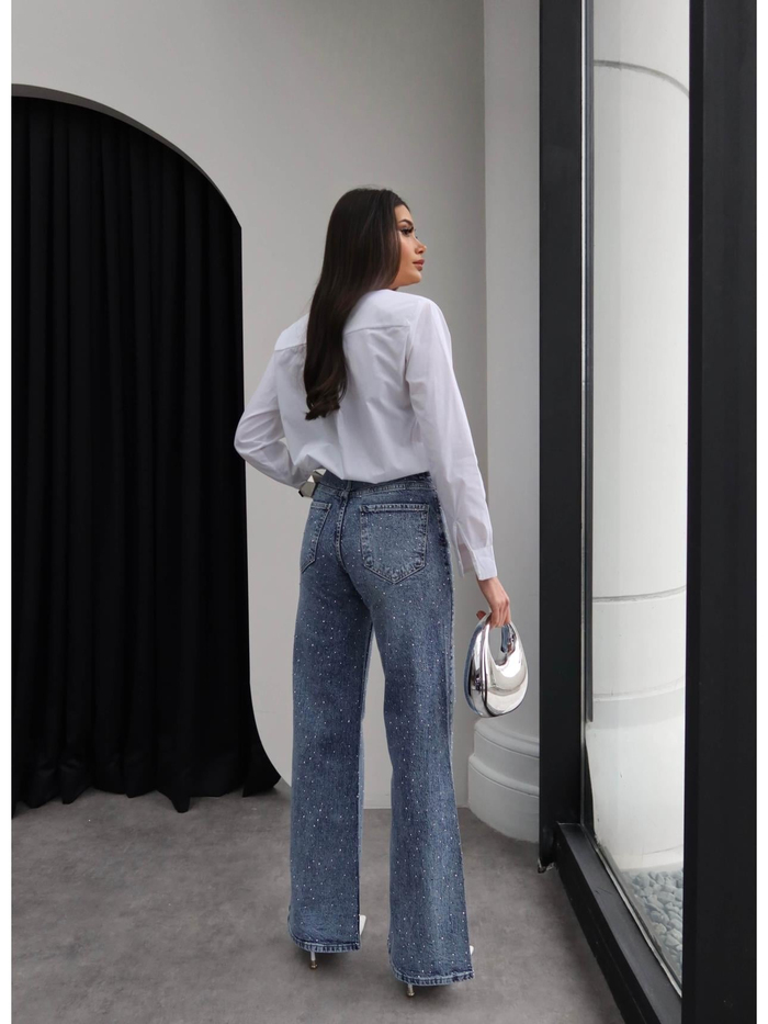 Taşlı Wide Leg Jean