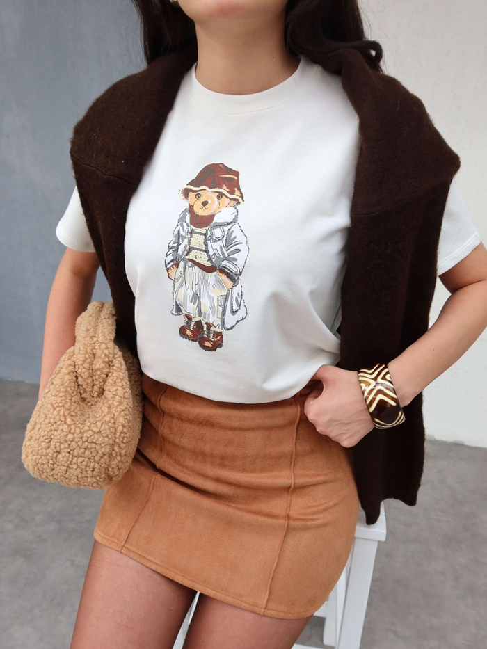 Teddy Bear Baskılı T-Shirt