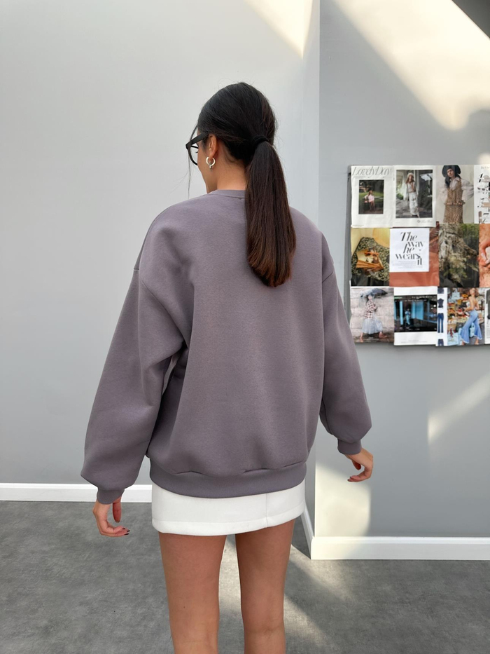 Teddy Bear Nakışlı Şardonlu Sweatshirt