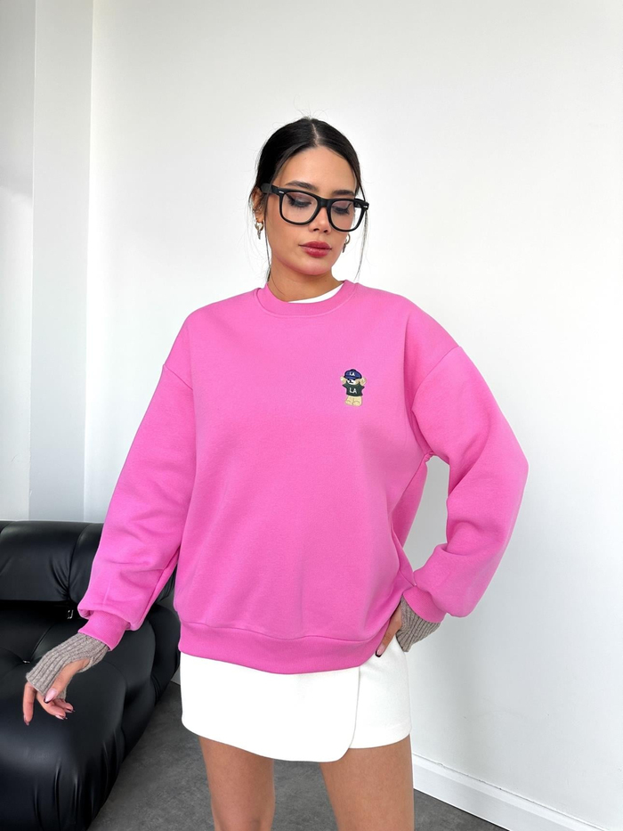 Teddy Bear Nakışlı Şardonlu Sweatshirt