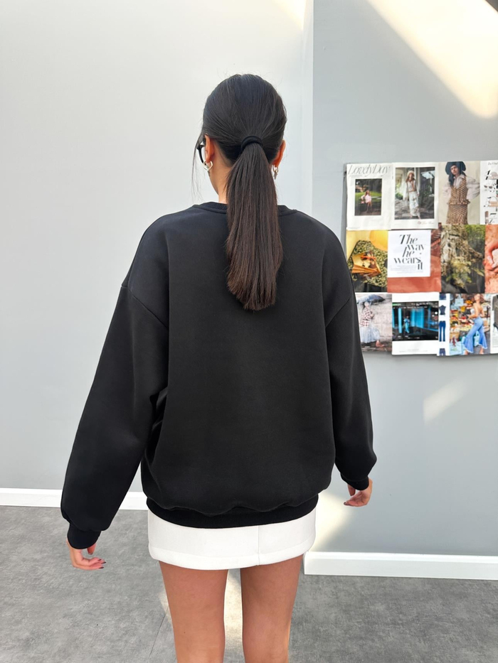 Teddy Bear Nakışlı Şardonlu Sweatshirt