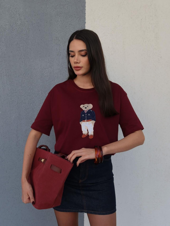 Teddy Bear Nakışlı T-Shirt