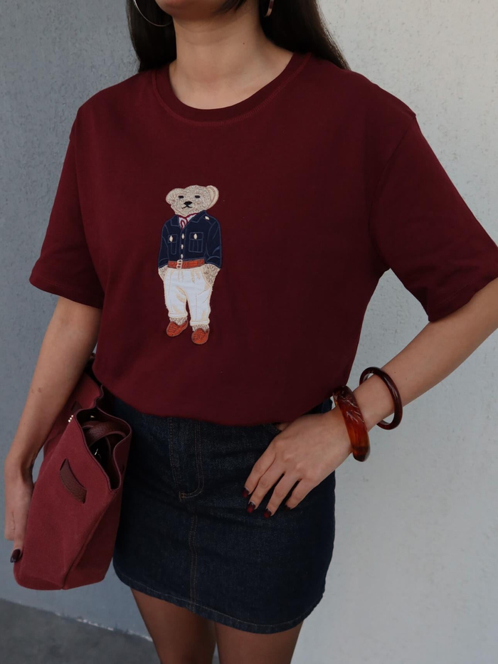 Teddy Bear Nakışlı T-Shirt