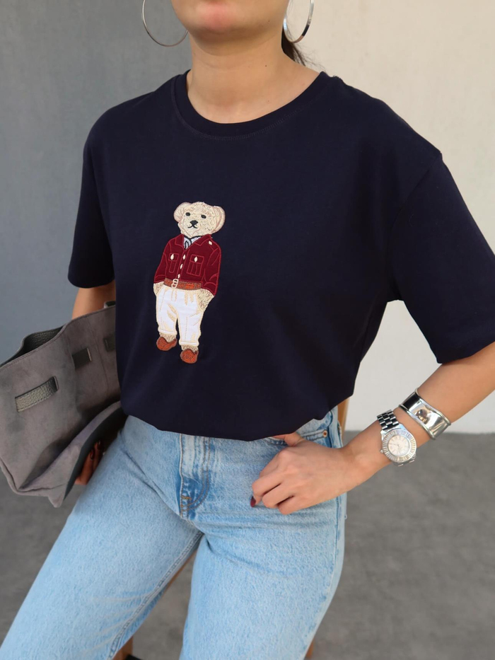 Teddy Bear Nakışlı T-Shirt