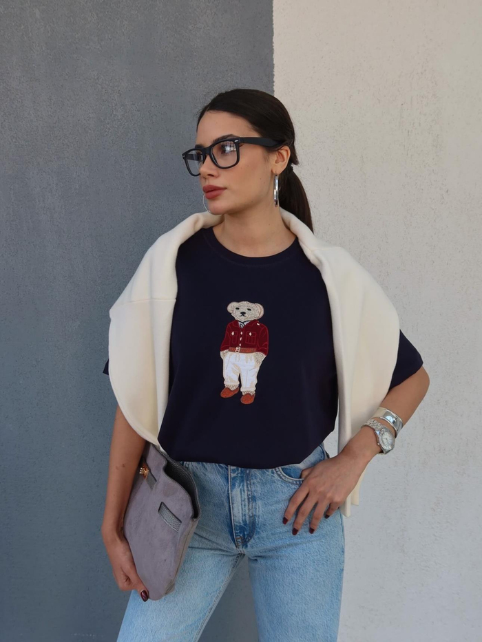 Teddy Bear Nakışlı T-Shirt