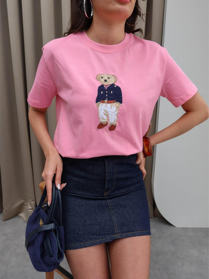 Teddy Bear Nakışlı T-Shirt