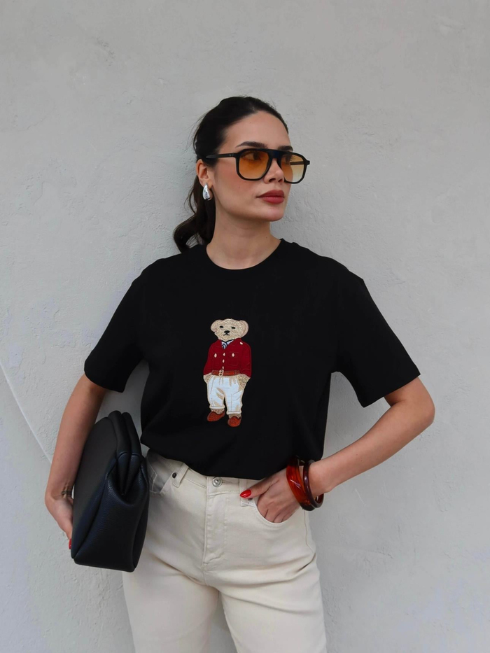 Teddy Bear Nakışlı T-Shirt