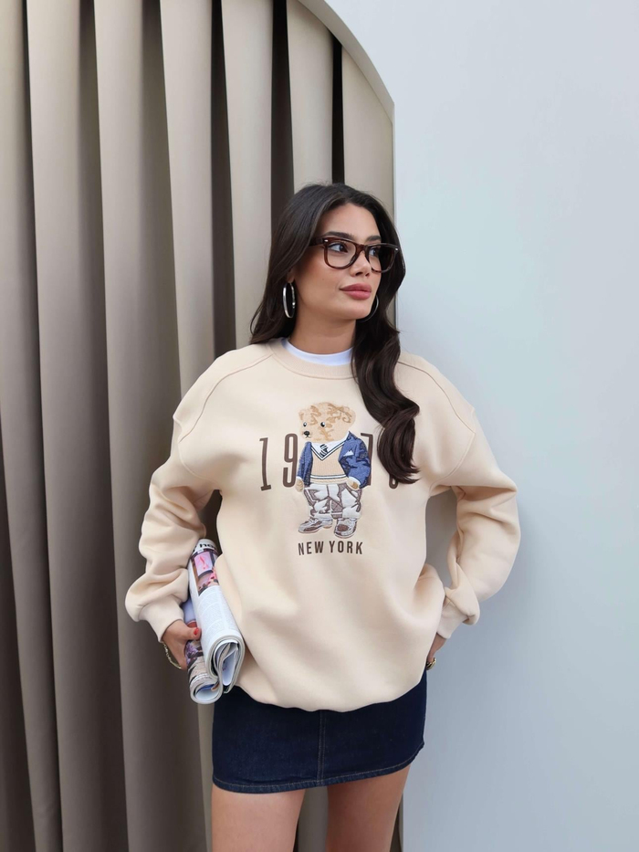 Teddy Bear Şardonlu Sweatshirt