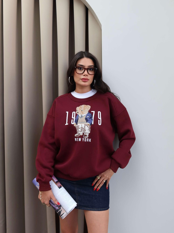 Teddy Bear Şardonlu Sweatshirt