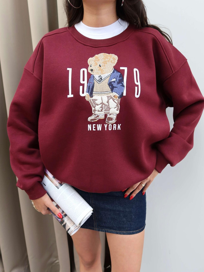 Teddy Bear Şardonlu Sweatshirt