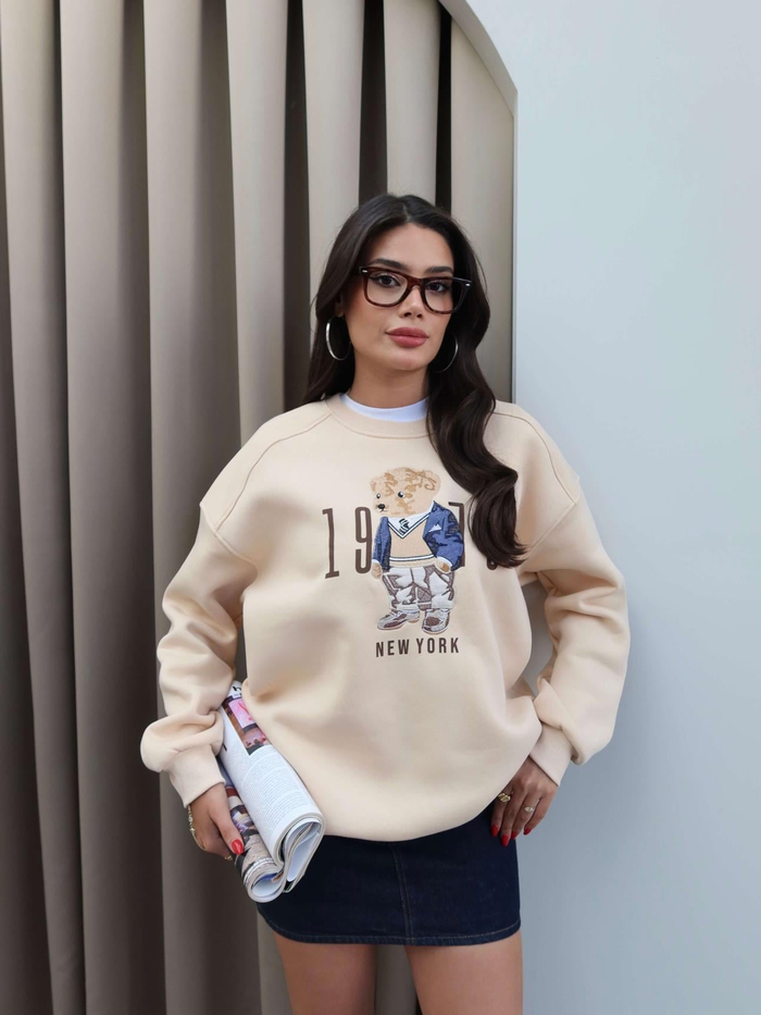 Teddy Bear Şardonlu Sweatshirt