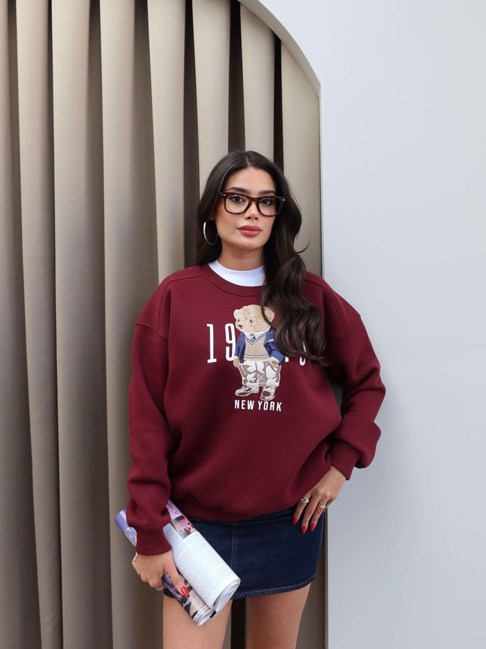 Teddy Bear Şardonlu Sweatshirt