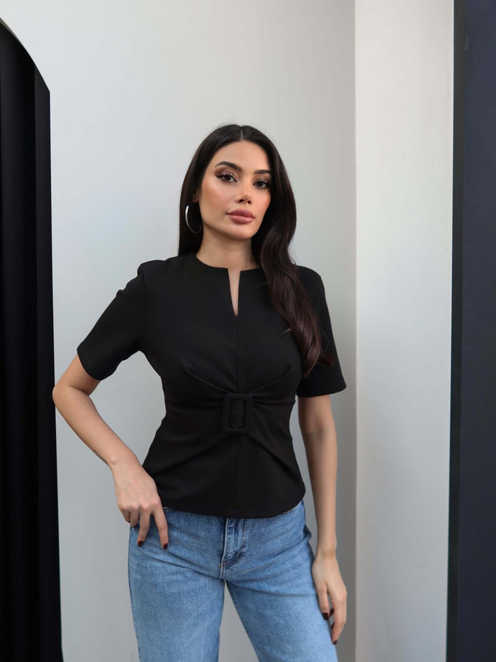 Toka Detay Vatkalı Bluz