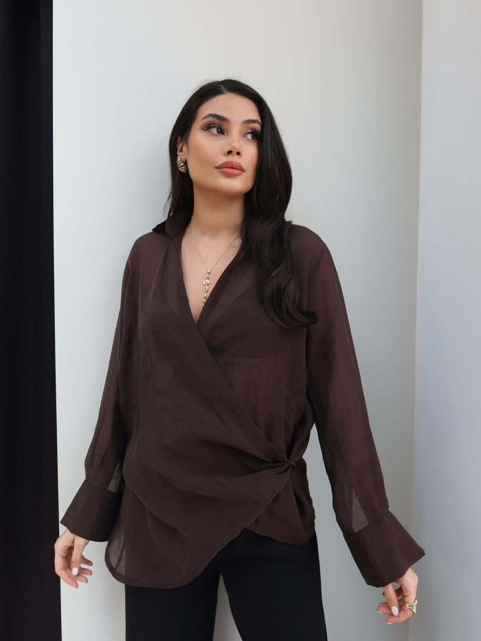 Transparan Parlak Gömlek