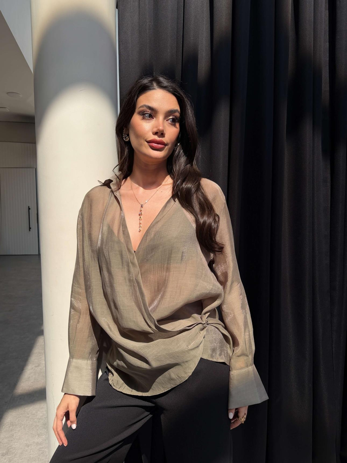 Transparan Parlak Gömlek