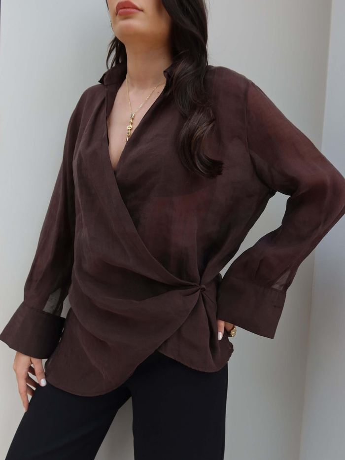 Transparan Parlak Gömlek