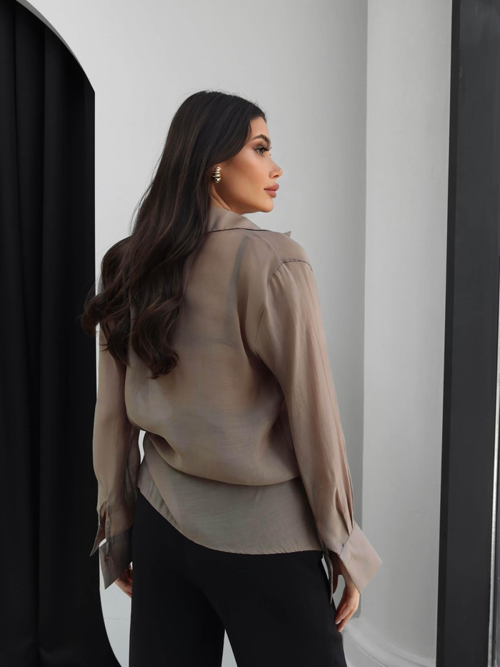 Transparan Parlak Gömlek